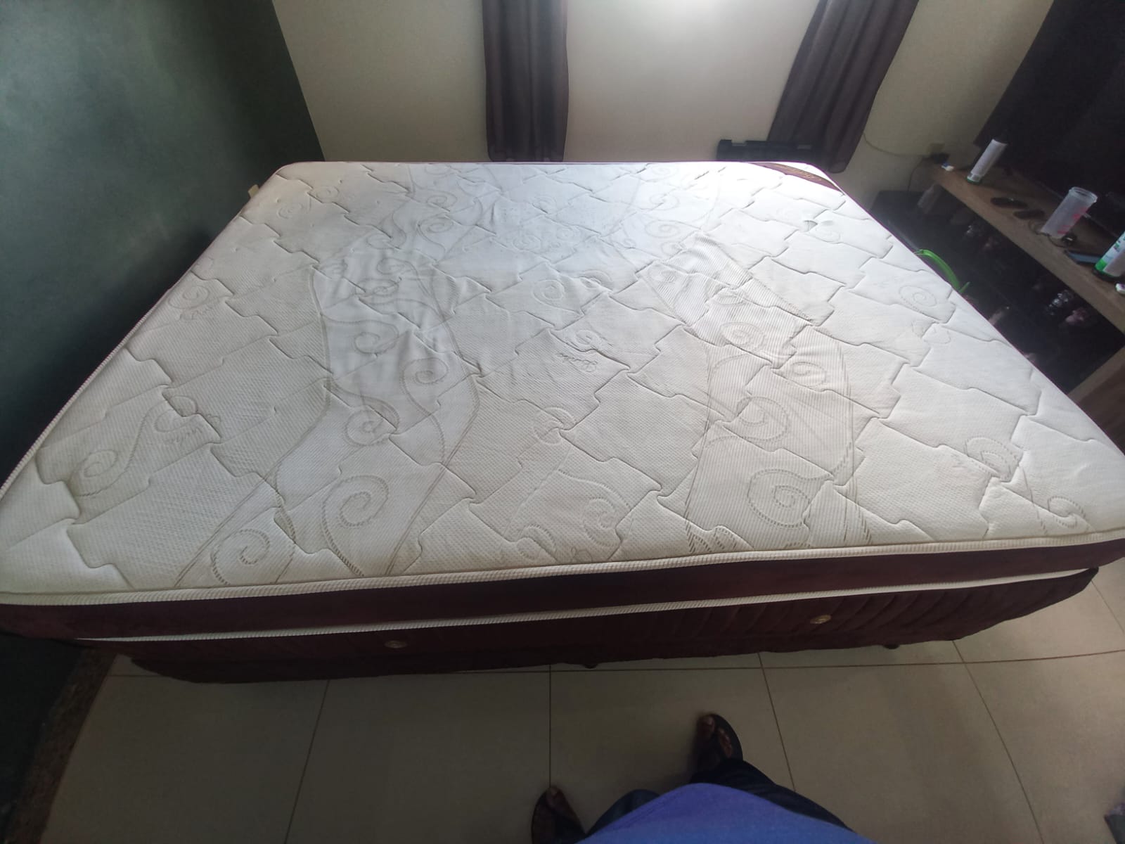 Depois da higienização: Colchão Queen pela Prosper Clean